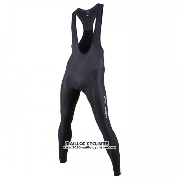 2017 Maillot Ciclismo Nalini Noir et Gris Manches Longues et Cuissard