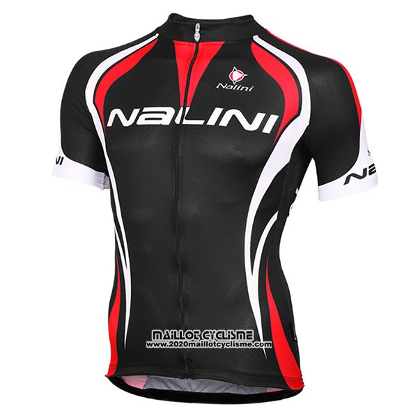 2017 Maillot Ciclismo Nalini Predazzo Noir et Rouge Manches Courtes et Cuissard