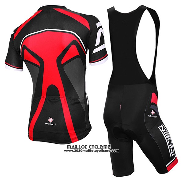 2017 Maillot Ciclismo Nalini Salorno Noir et Rouge Manches Courtes et Cuissard