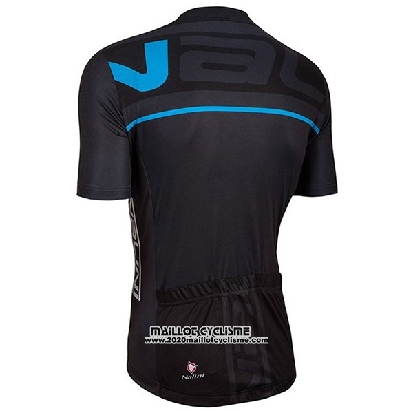 2017 Maillot Ciclismo Nalini Speed Noir et Bleu Manches Courtes et Cuissard