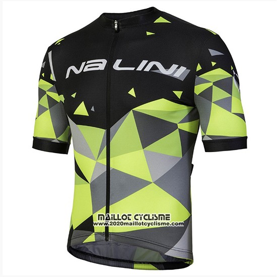 2018 Maillot Ciclismo Nalini AHS Discesa Noir et Vert Manches Courtes et Cuissard