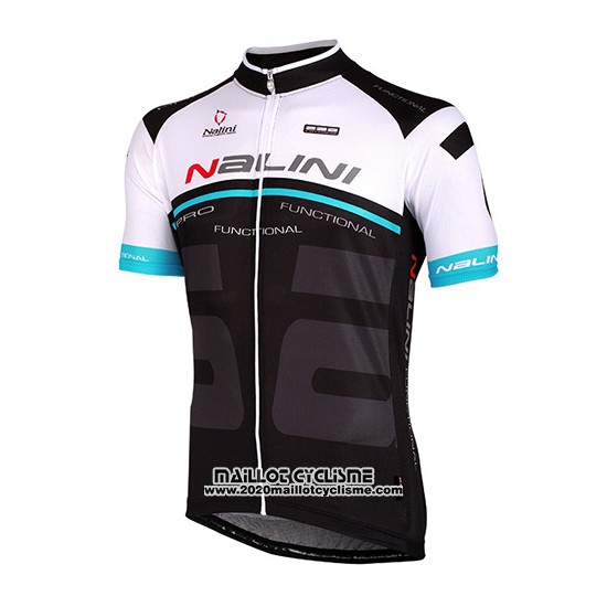 2018 Maillot Ciclismo Nalini Blanc et Noir Manches Courtes et Cuissard