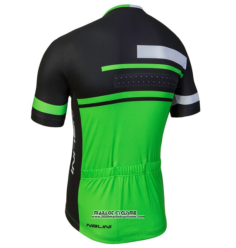 2018 Maillot Ciclismo Nalini Fatica Vert Manches Courtes et Cuissard