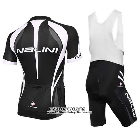 2018 Maillot Ciclismo Nalini Noir et Blanc Manches Courtes et Cuissard