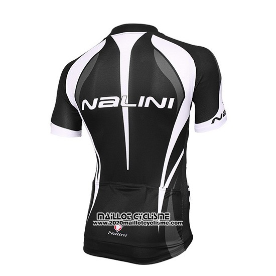 2018 Maillot Ciclismo Nalini Noir et Blanc Manches Courtes et Cuissard