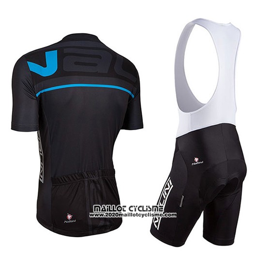 2018 Maillot Ciclismo Nalini Noir et Bleu Manches Courtes et Cuissard