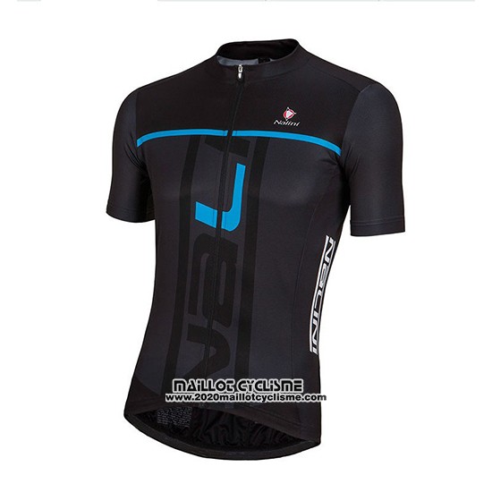 2018 Maillot Ciclismo Nalini Noir et Bleu Manches Courtes et Cuissard
