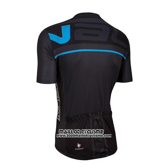 2018 Maillot Ciclismo Nalini Noir et Bleu Manches Courtes et Cuissard