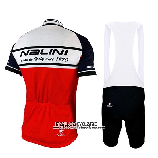 2019 Maillot Ciclismo Nalini Blanc Rouge Noir Manches Courtes et Cuissard