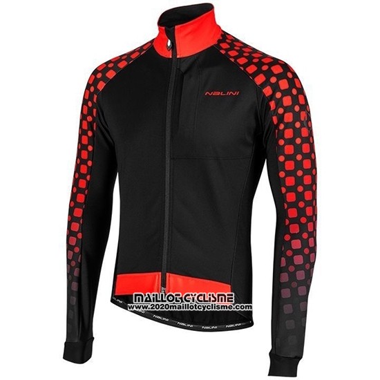 2019 Maillot Ciclismo Nalini CRIT 3L 2.0 Noir Rouge Manches Longues et Cuissard