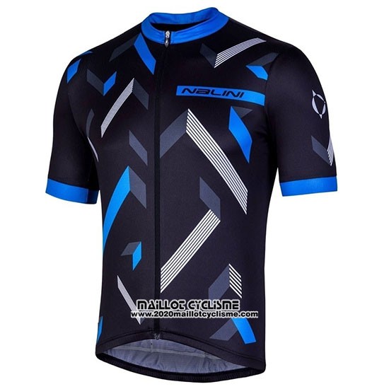 2019 Maillot Ciclismo Nalini Descesa 2.0 Noir Bleu Manches Courtes et Cuissard