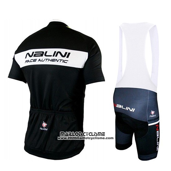 2019 Maillot Ciclismo Nalini Noir Jaune Manches Courtes et Cuissard