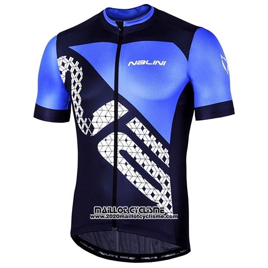 2019 Maillot Ciclismo Nalini Volata 2.0 Noir Bleu Manches Courtes et Cuissard