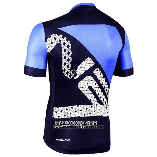 2019 Maillot Ciclismo Nalini Volata 2.0 Noir Bleu Manches Courtes et Cuissard