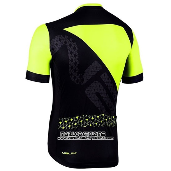 2019 Maillot Ciclismo Nalini Volata 2.0 Noir Jaune Manches Courtes et Cuissard