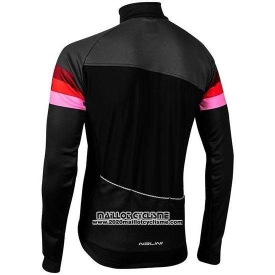 2019 Maillot Ciclismo Nalini Warm 2.0 Noir Rouge Manches Longues et Cuissard