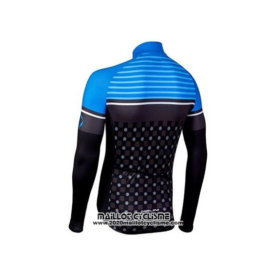 2020 Maillot Ciclismo Nalini Bleu Noir Manches Longues et Cuissard