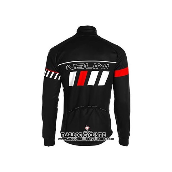 2020 Maillot Ciclismo Nalini Noir Blanc Rouge Manches Longues et Cuissard