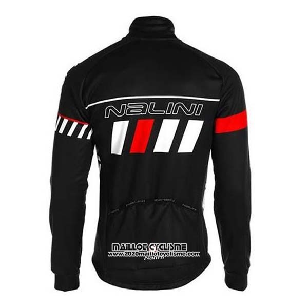 2020 Maillot Ciclismo Nalini Noir Rouge Blanc Manches Longues et Cuissard