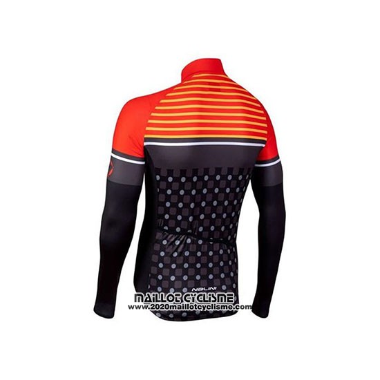 2020 Maillot Ciclismo Nalini Orange Noir Manches Longues et Cuissard
