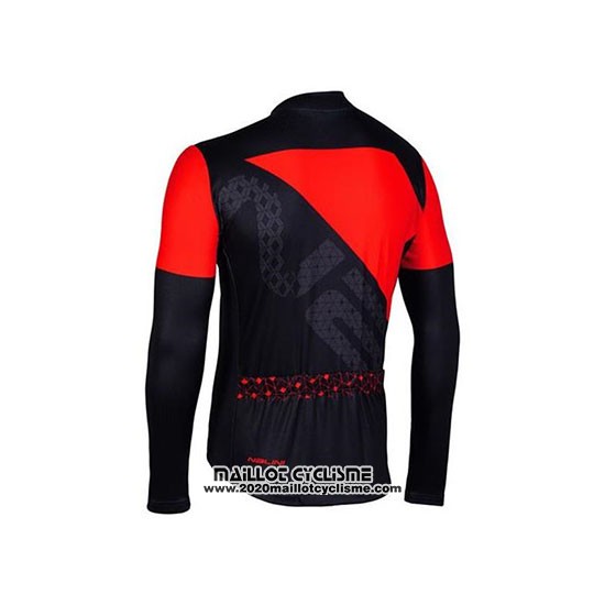 2020 Maillot Ciclismo Nalini Rouge Noir Manches Longues et Cuissard