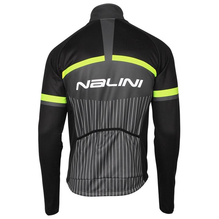 2020 Maillot Cyclisme Nalini Noir Gris Jaune Manches Longues et Cuissard