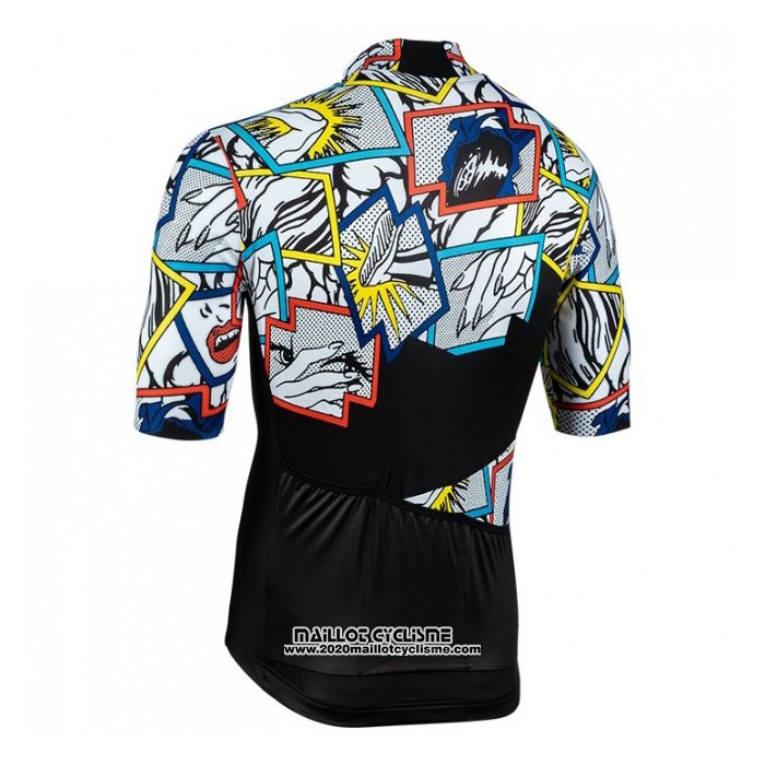 2020 Maillot Cyclisme Nalini Noir Multicolore Manches Courtes et Cuissard