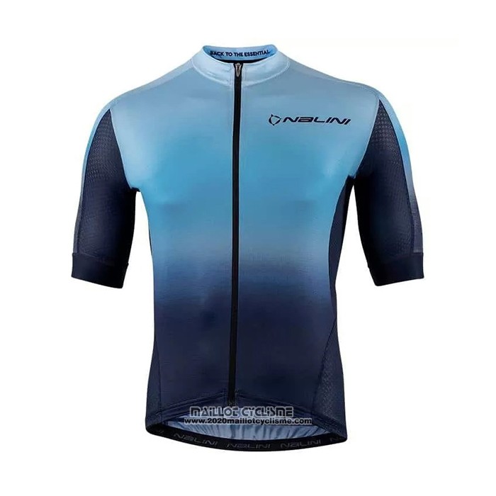 2021 Maillot Cyclisme Nalini Bleu Manches Courtes et Cuissard