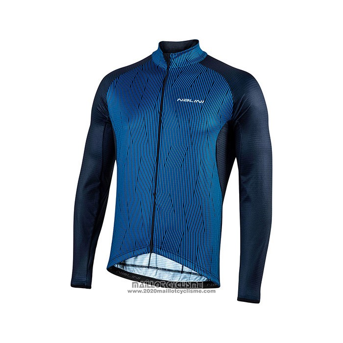 2021 Maillot Cyclisme Nalini Bleu Manches Longues et Cuissard