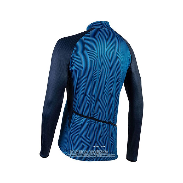 2021 Maillot Cyclisme Nalini Bleu Manches Longues et Cuissard