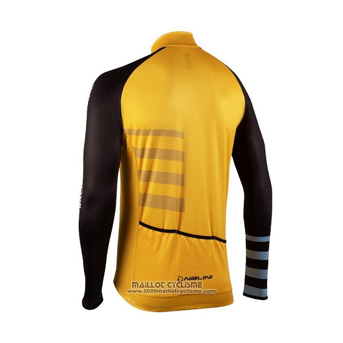 2021 Maillot Cyclisme Nalini Jaune Manches Longues et Cuissard