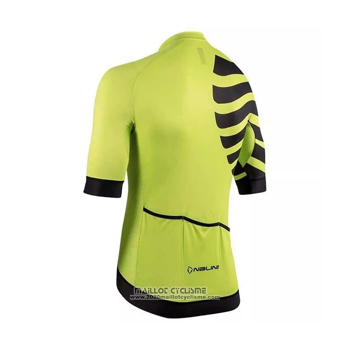 2021 Maillot Cyclisme Nalini Jaune Noir Manches Courtes et Cuissard