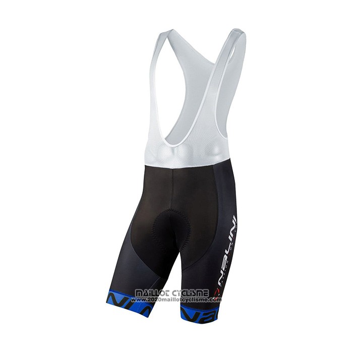 2021 Maillot Cyclisme Nalini Noir Bleu Manches Courtes et Cuissard