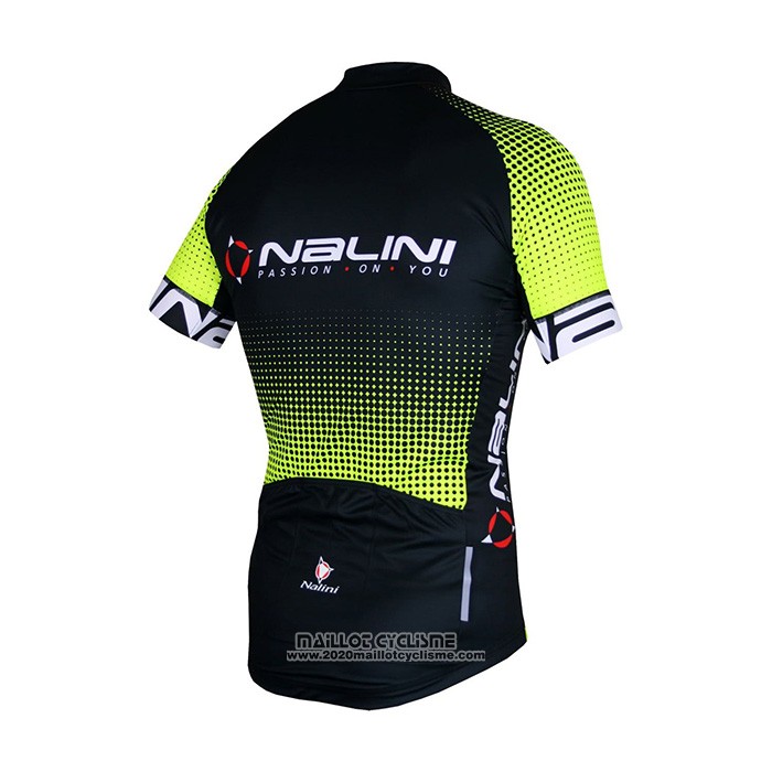 2021 Maillot Cyclisme Nalini Noir Jaune Manches Courtes et Cuissard