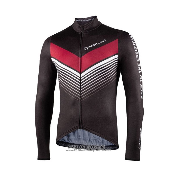 2021 Maillot Cyclisme Nalini Noir Manches Longues et Cuissard