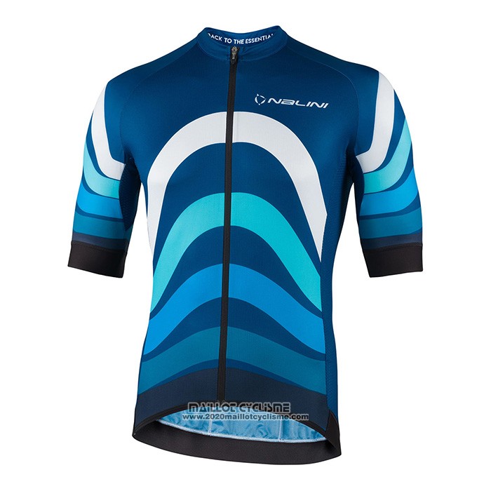 2022 Maillot Cyclisme Nalini Bleu Manches Courtes et Cuissard