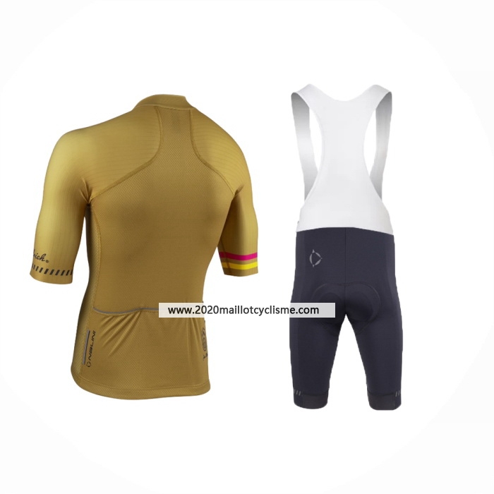 2024 Maillot Cyclisme Nalini Lumiere Marron Manches Courtes Et Cuissard