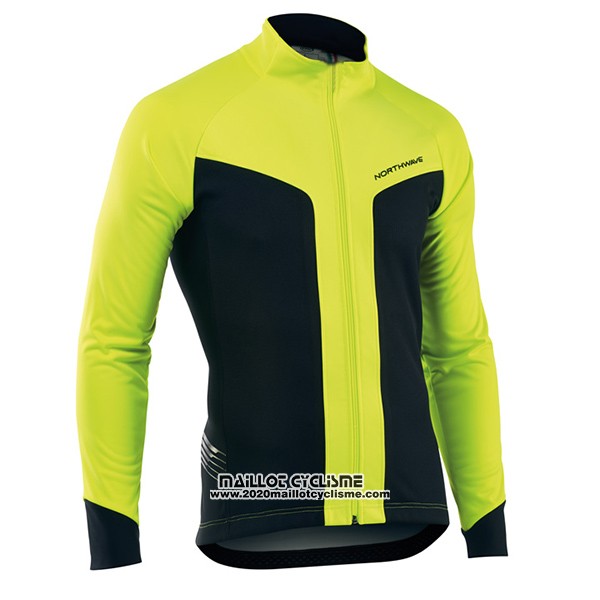 2017 Maillot Ciclismo Nalini Northwave Ml Jaune et Noir Manches Longues et Cuissard