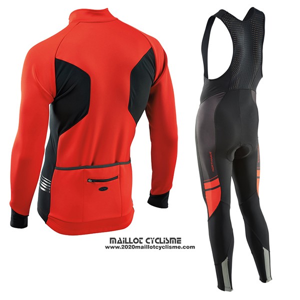 2017 Maillot Ciclismo Nalini Northwave Ml Rouge et Noir Manches Longues et Cuissard