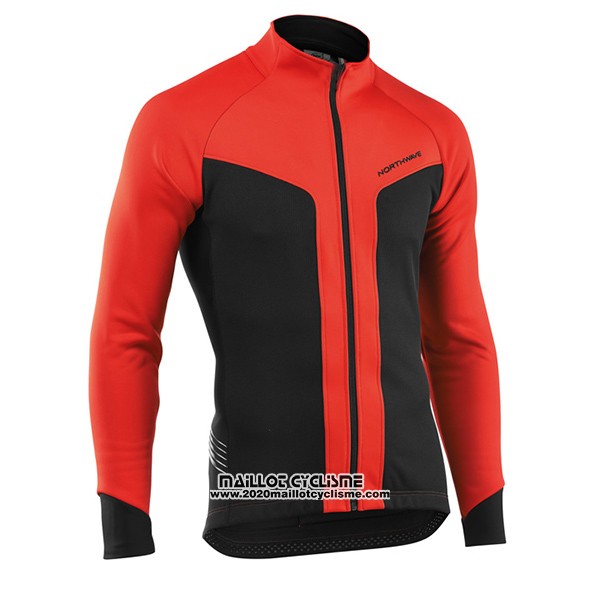 2017 Maillot Ciclismo Nalini Northwave Ml Rouge et Noir Manches Longues et Cuissard