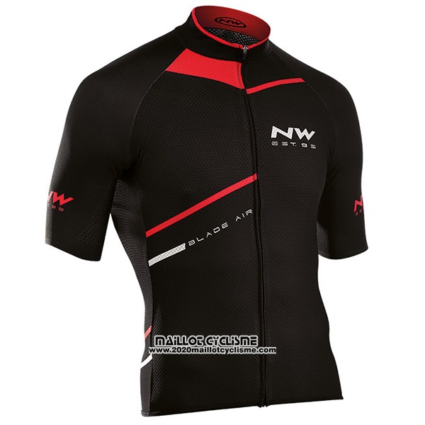 2017 Maillot Ciclismo Northwave Blade Air Noir et Rouge Manches Courtes et Cuissard