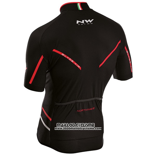 2017 Maillot Ciclismo Northwave Blade Air Noir et Rouge Manches Courtes et Cuissard