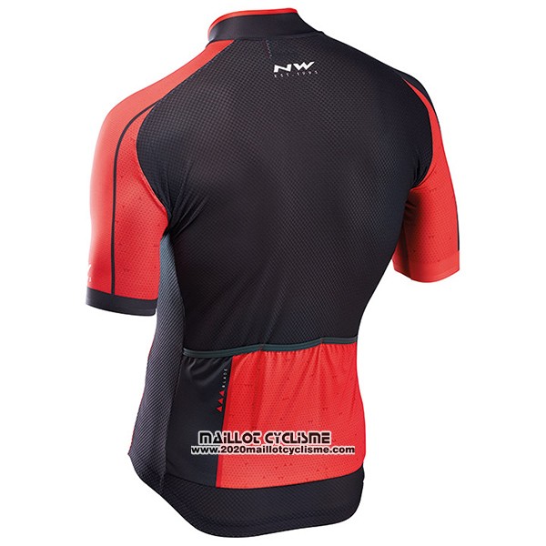 2017 Maillot Ciclismo Northwave Blade Noir et Rouge Manches Courtes et Cuissard