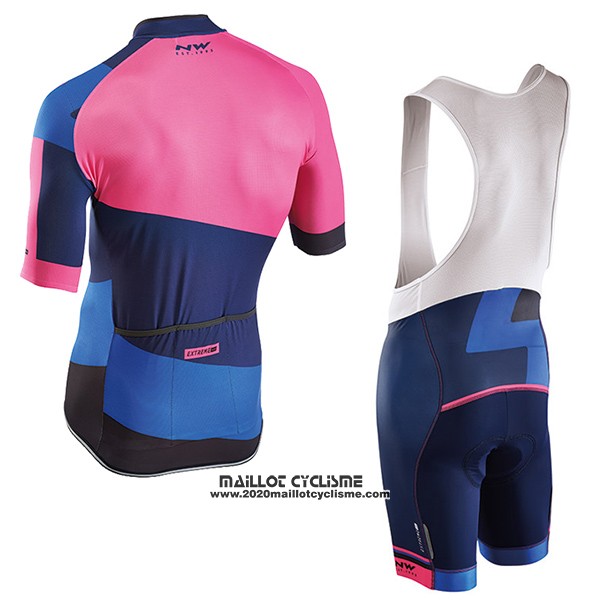 2017 Maillot Ciclismo Northwave Extreme Rouge et Bleu Manches Courtes et Cuissard