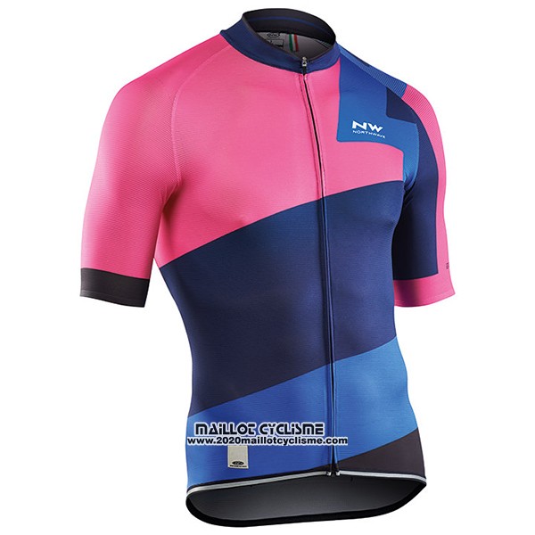 2017 Maillot Ciclismo Northwave Extreme Rouge et Bleu Manches Courtes et Cuissard