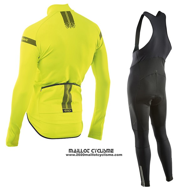 2017 Maillot Ciclismo Northwave Ml Jaune Manches Longues et Cuissard