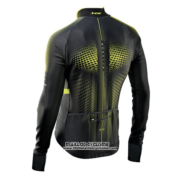 2017 Maillot Ciclismo Northwave Ml Vert et Noir Manches Longues et Cuissard