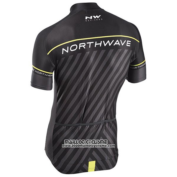 2017 Maillot Ciclismo Northwave Noir et Vert Manches Courtes et Cuissard