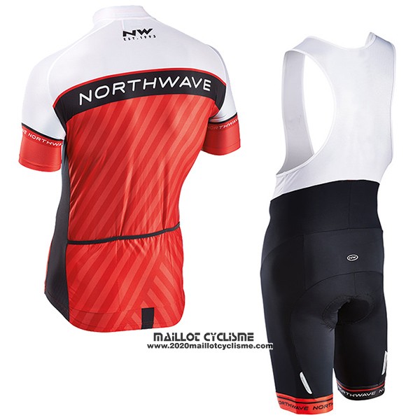 2017 Maillot Ciclismo Northwave Rouge et Blanc Manches Courtes et Cuissard