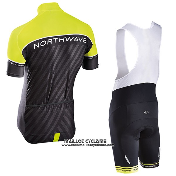 2017 Maillot Ciclismo Northwave Vert et Noir Manches Courtes et Cuissard
